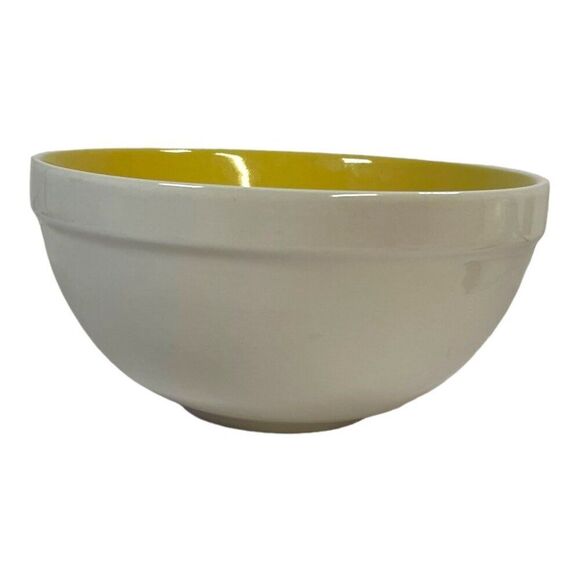 Rae Dunn Magenta Eggcellent & Eggceptional Egg Nesting Ceramic Bowls Set Yellow - Picture 4 of 16